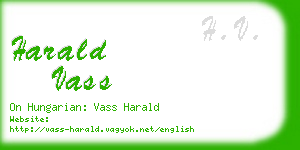 harald vass business card